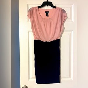 Pink and Navy blue cocktail dress